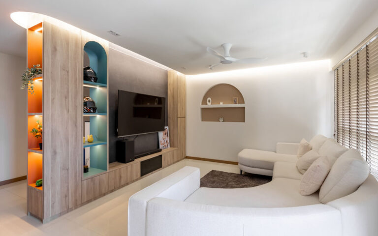 Living area - home interior design Singapore